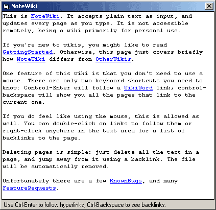 NoteWiki screenshot